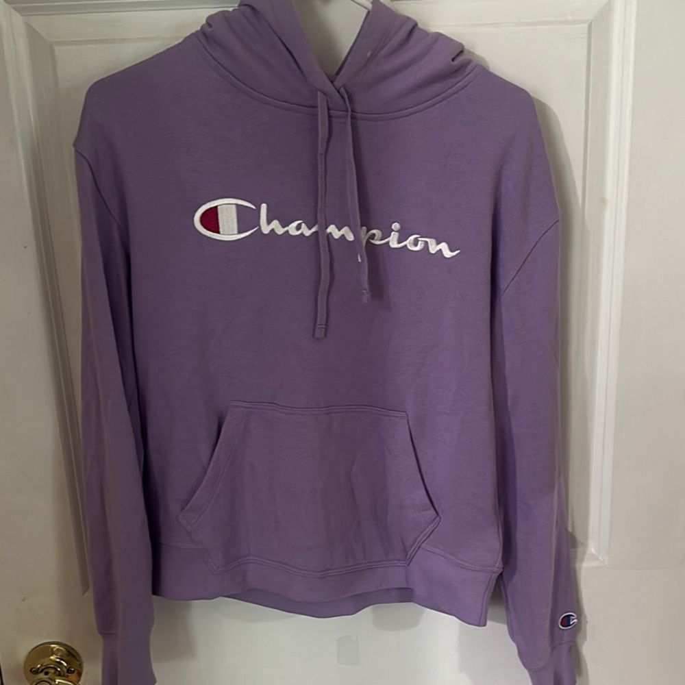 Champion Lavender Hoodie with Logo